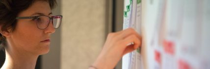 Fotografia di Elena al lavoro