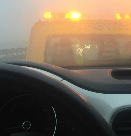 Quello che vede Luca dal parabrezza dell'auto