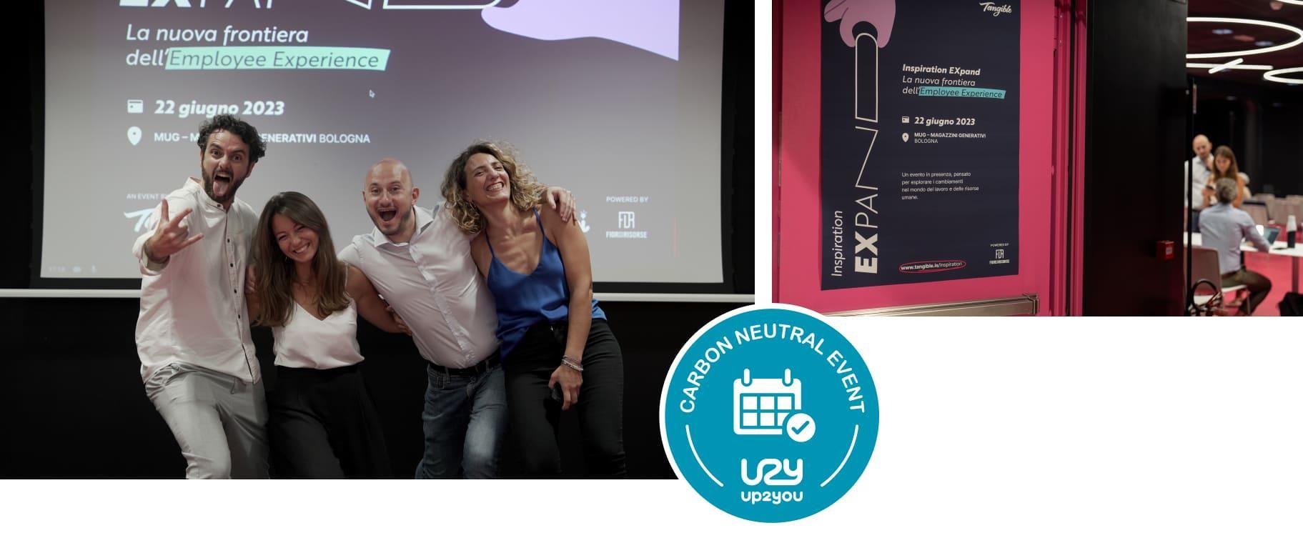 Il team Inspiration che ha seguito l'organizzazione di EXpand, un evento Carbon Neutral.