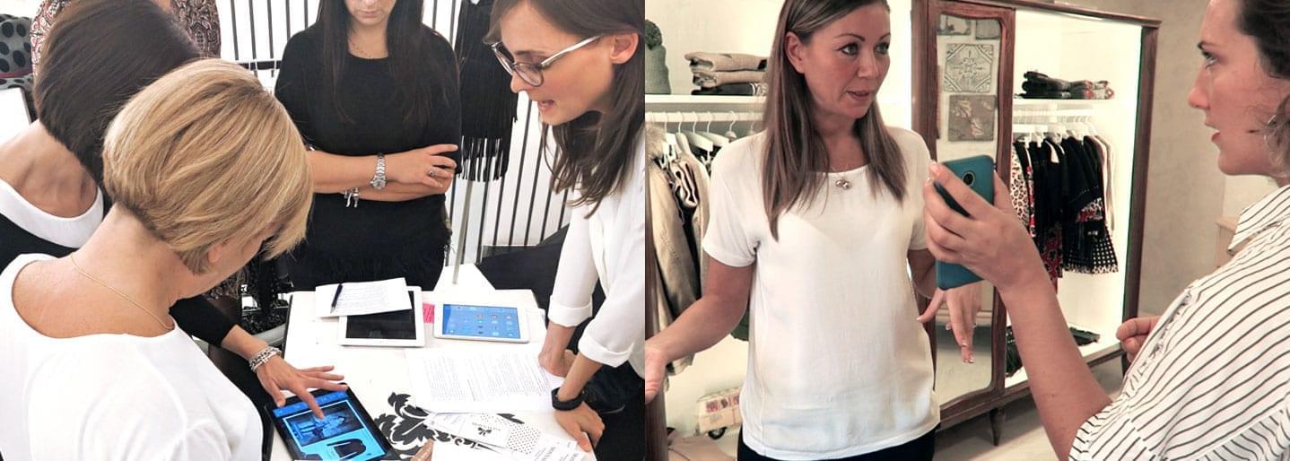 Foto di attività di ricerca in negozio